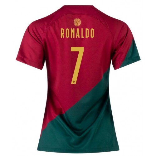 Fotbalové Dres Portugalsko Cristiano Ronaldo #7 Dámské Domácí MS 2022 Krátký Rukáv